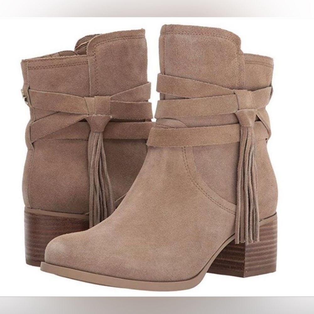 NEW Size 6 Koolaburra by UGG Suede‎ Tassel Ankle Boots Booties Boots Neutral